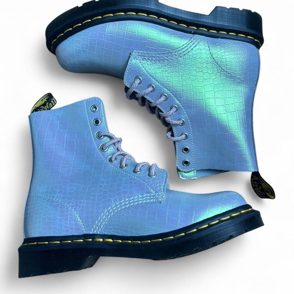 Nib Dr martens size 7 holographic silver pascal - Picture 7 of 8